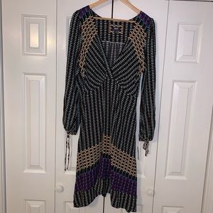Beautiful Anthropologie Pattern, Long Sleeve Dress